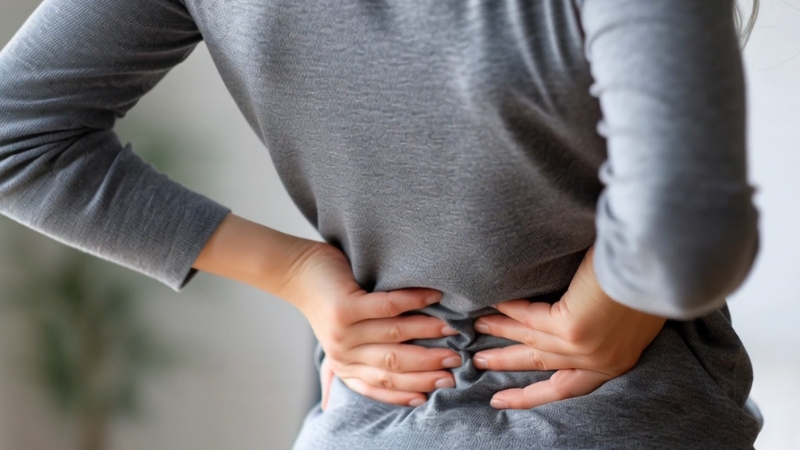 Žena se drži za leđa